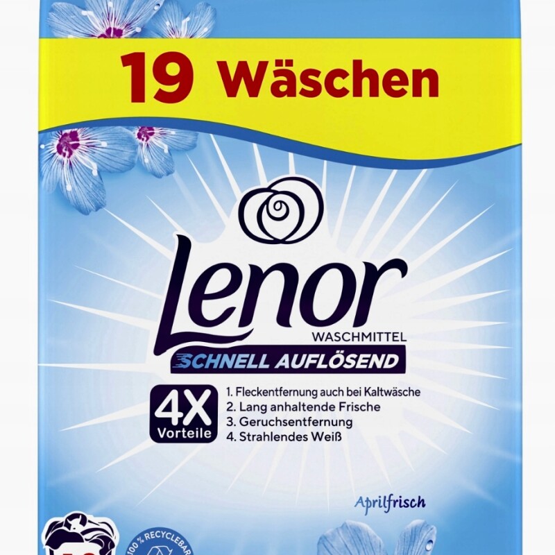 LENOR APRIL FRESH POWDER DETERGENT 1.14 KG - 19 WL